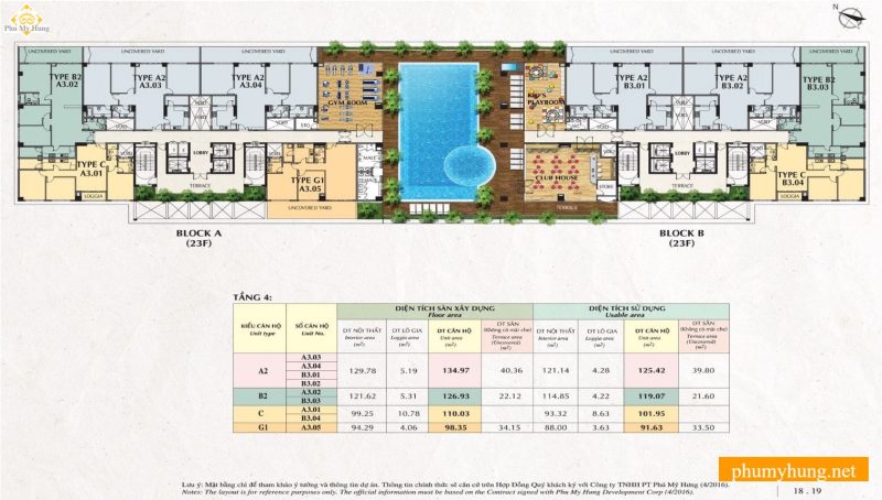 Mặt bằng tầng 4